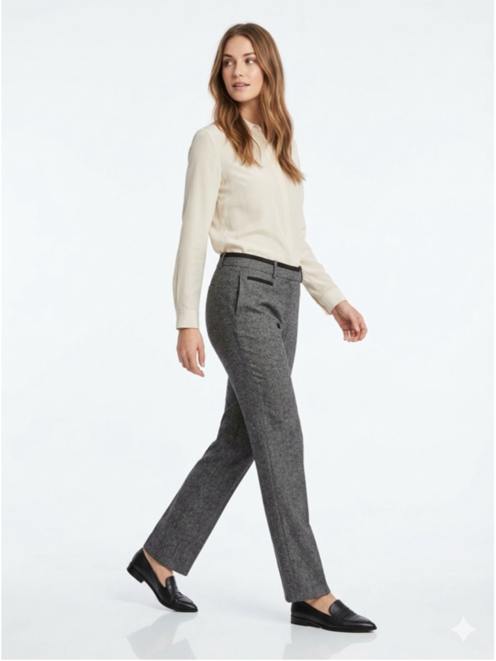 Zac & Rachel Charcoal Gray Black Women's Dress Trousers Sz 16 work corporate 352